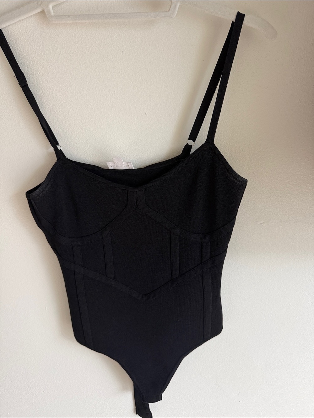 Le Lis Black Ribbed Bodysuit